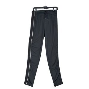 LCKR Mens Black Track Pants Side Stripe Athletic Drawstring‎ Size S